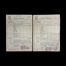 T.C Beşinci Noterliği Damgalı, 2 Adet 1956 Tarihli Doküman