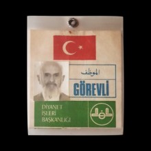 Gönenli Mehmed Efendi 'ye Ait Diyanet Görevli Kartı