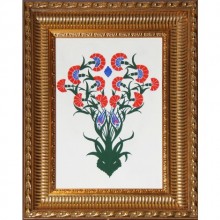 Çini Desen Karanfil Çalışması