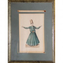 Renkli Derviş Gravür