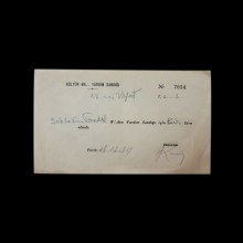 Kültür Mason Sandığı Yardım Makbuzu