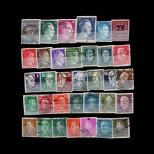 1941 Almanya  Reich ve Hitler Pulları Karışık Damgalı